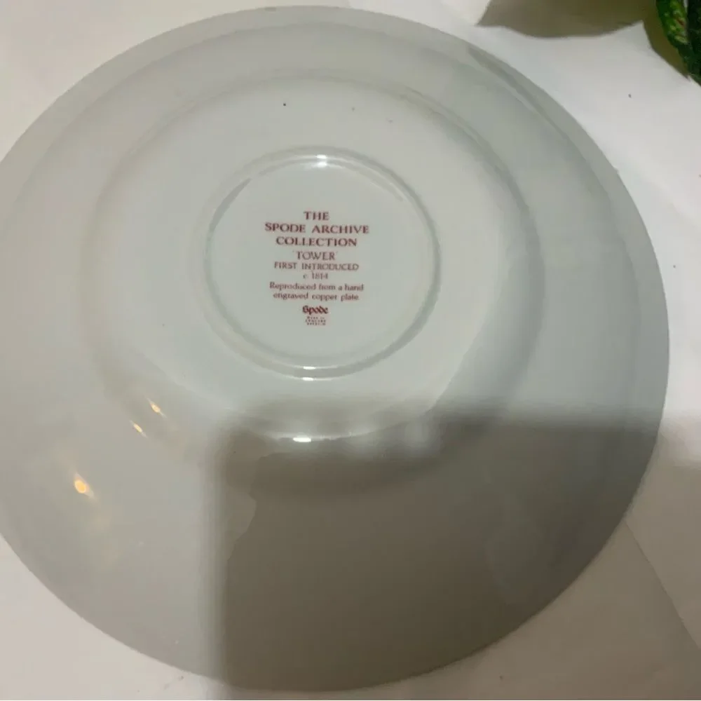 SPODE SALAD BOWL 9” Pink Tower Design C.1814 V England G15